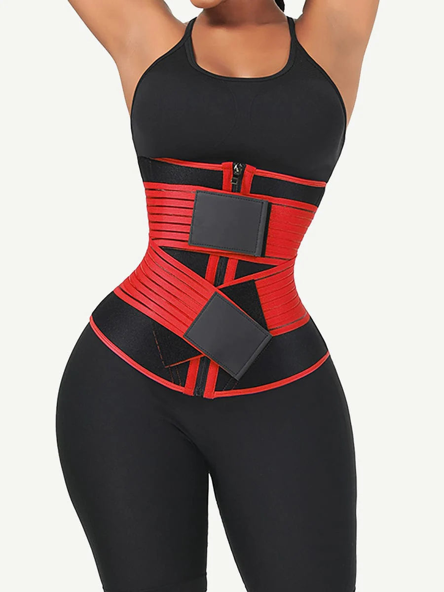 Wholesale Neoprene Fat Burning Breathable Long Waist Trainer Double Elastic Waistbands Waist Trainer