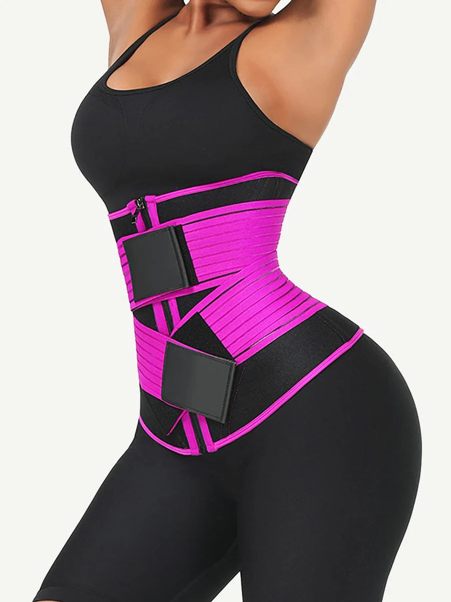 Wholesale Neoprene Fat Burning Breathable Long Waist Trainer Double Elastic Waistbands Waist Trainer