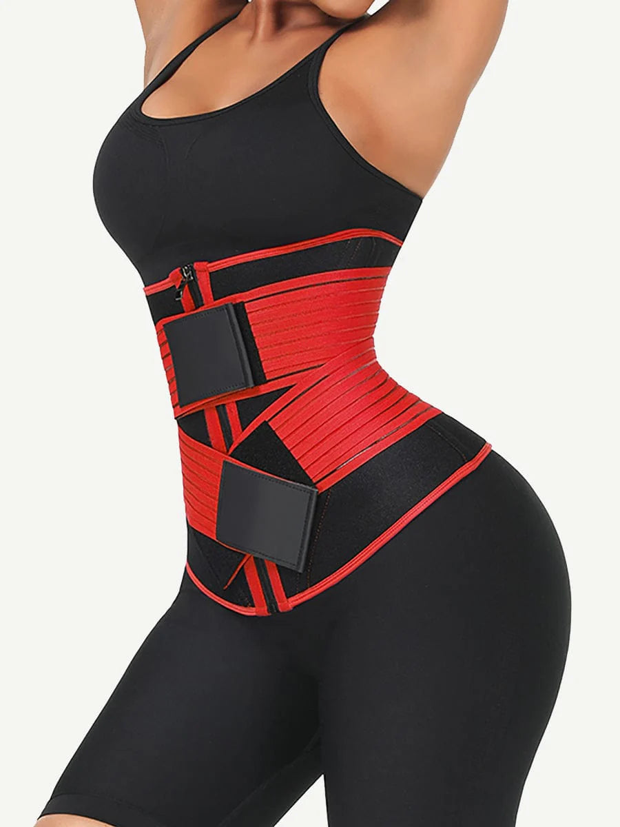 Wholesale Neoprene Fat Burning Breathable Long Waist Trainer Double Elastic Waistbands Waist Trainer