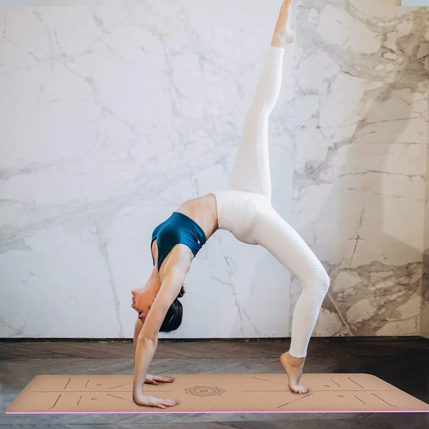 Yoga Mat Custom Eco Friendly Natural Organic Non Slip Cork TPE Yoga Mat