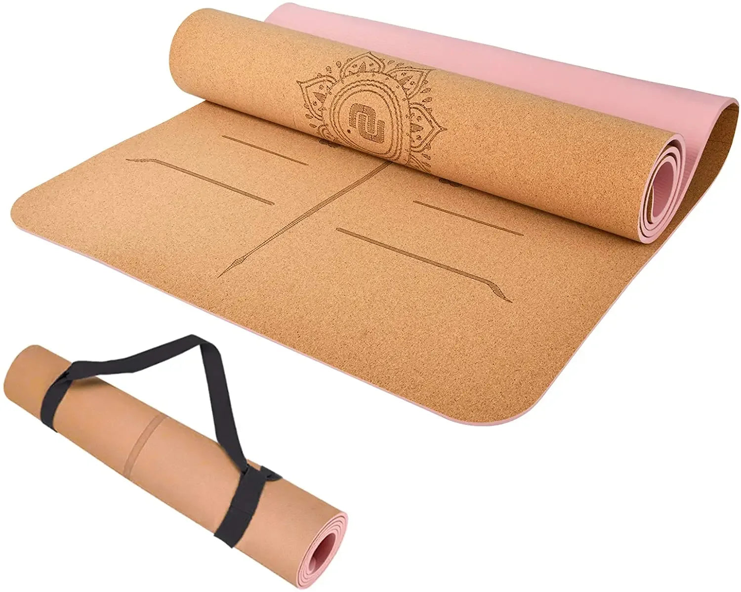 Yoga Mat Custom Eco Friendly Natural Organic Non Slip Cork TPE Yoga Mat